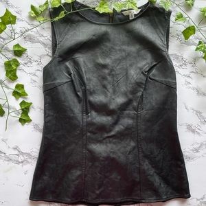 CAbi Fleather Shell Tank Top Fleather Sleeveless